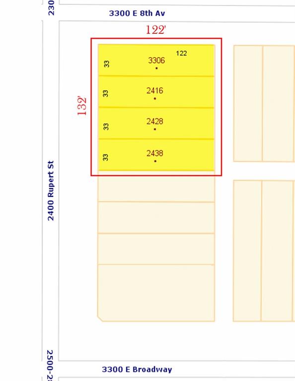UNDER CONTRACT! Rupert Street LOT Assembly! 132sf frontage